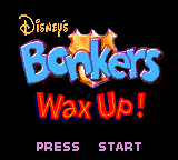 Bonkers Wax Up! (USA, Europe) Title Screen